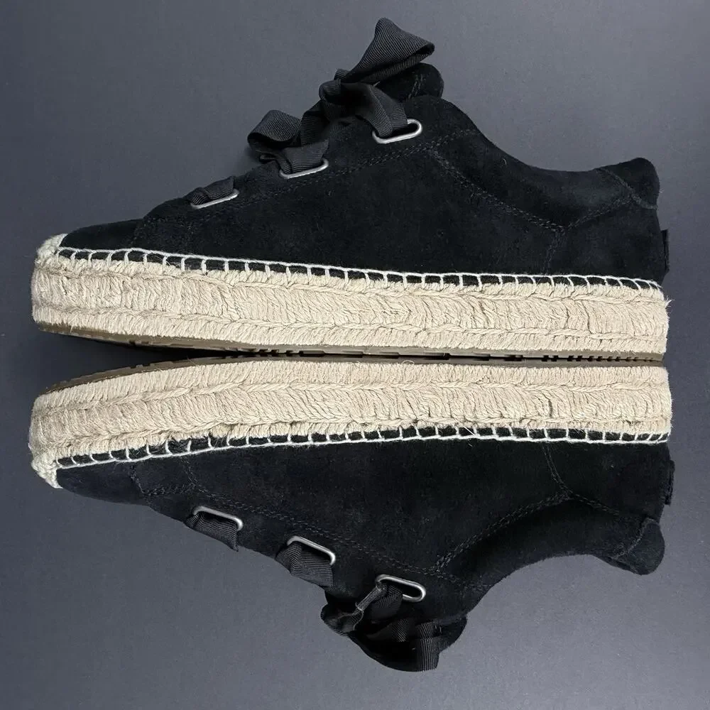 UGG Brianna Women’s 9.5 Black Suede Espadrille Sneakers Casual Comfort Shoe